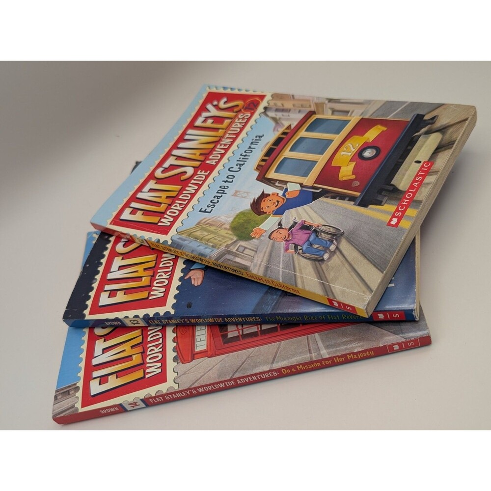 Flat Stanley Worldwide Adventures Lot of 3 Books #12 13 14 Kids Paperbacks PB
